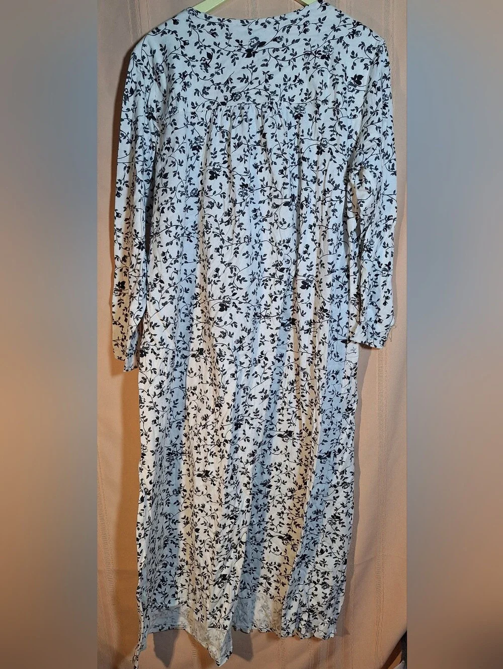ONLY NECESSITIES White and Black Floral Sleep Dress